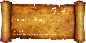 Turcsik Áron névjegykártya