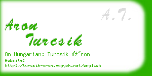 aron turcsik business card